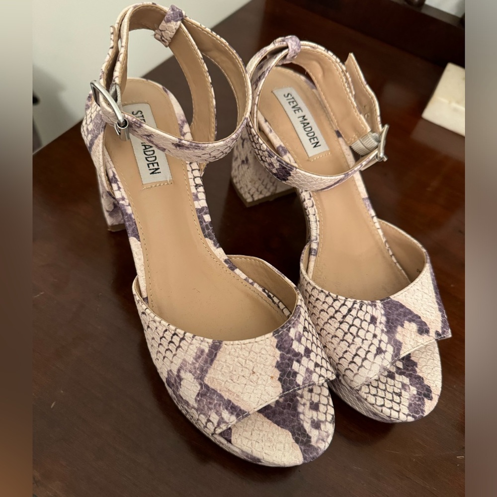 Steve Madden Haven Snake Platform Sandals
